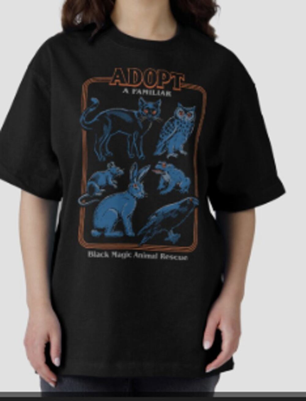 Steven Rhodes Black 'Adopt a Familiar' T-Shirt sz XXL